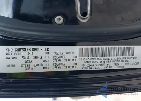 2014 Ram 1500 Express from USA, damaged, VIN 1C6RR7KT5ES244193